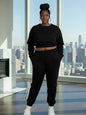 Plus Size French Terry Pullover & Joggers Set