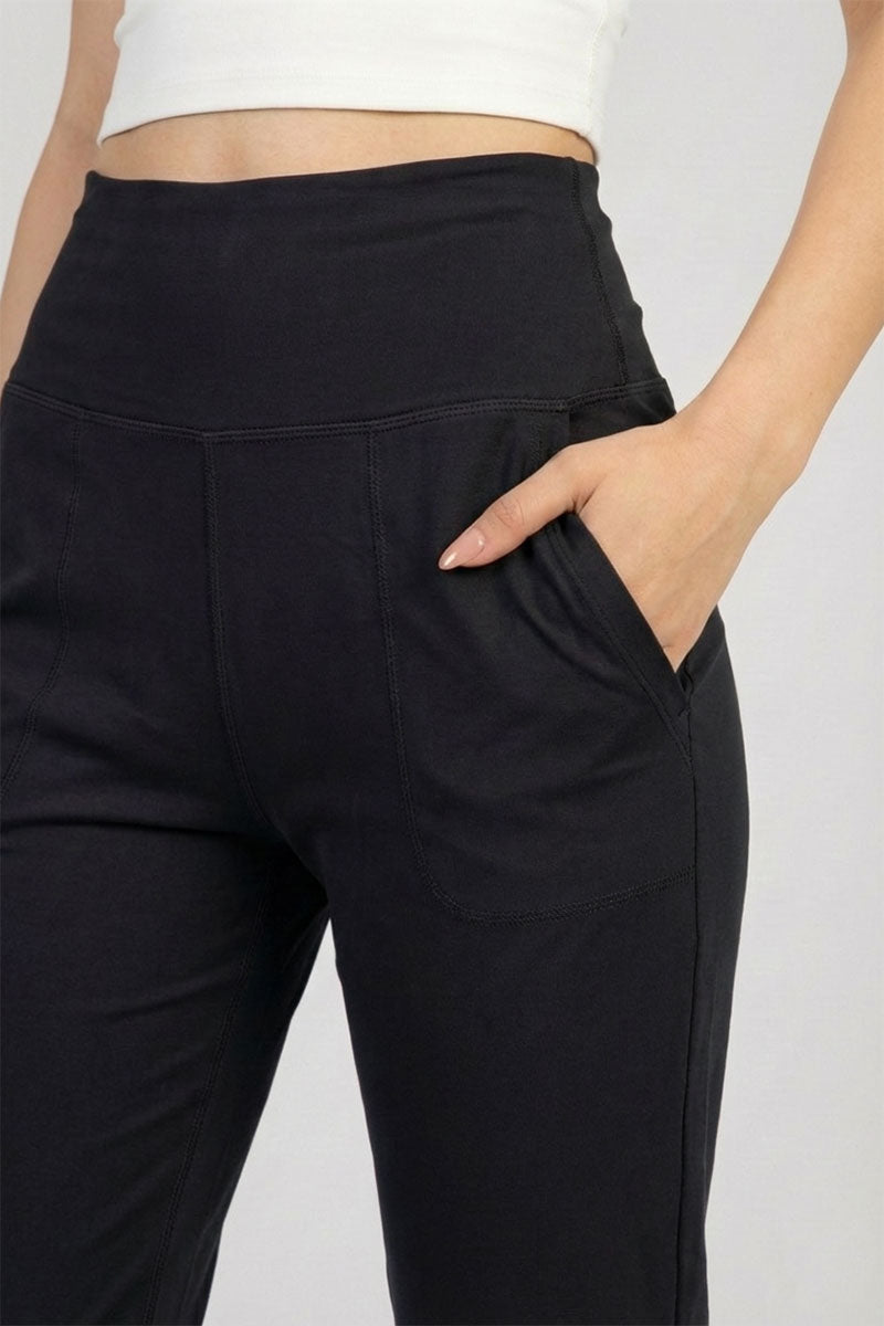High Waisted Wide Waistband Joggers