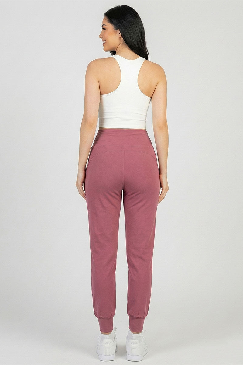 High Waisted Wide Waistband Joggers