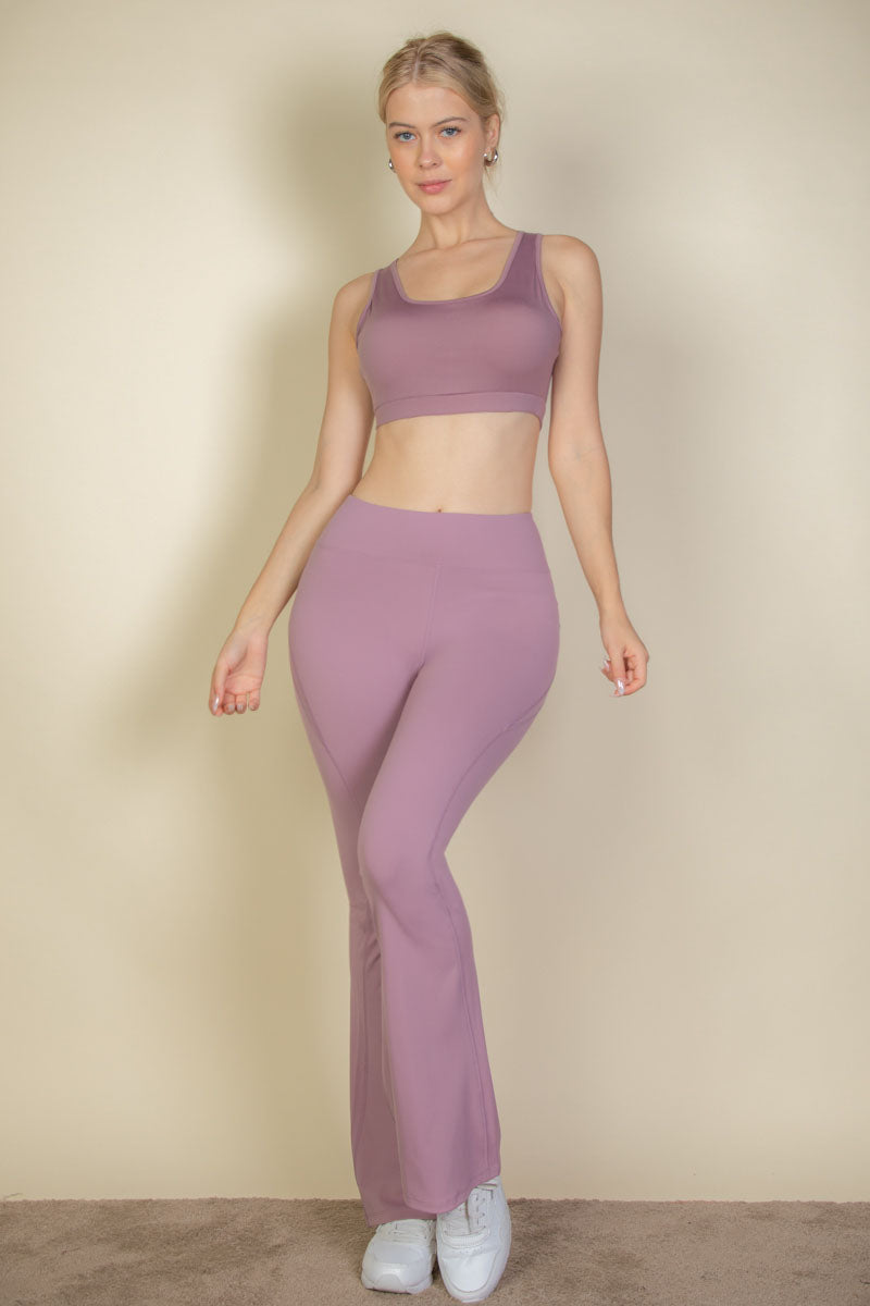 High Waist Flare Leggings - Capella Apparel