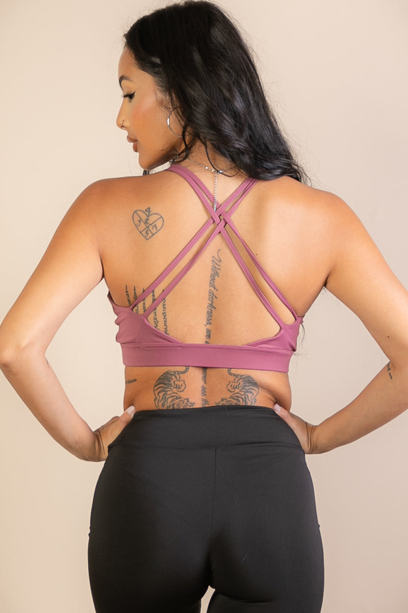 Criss Cross Back Sports Bra - Capella Apparel