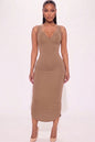 Split Neck Tank Midi Dress