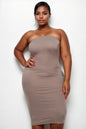 Plus Size Tube Bodycon Midi Dress - Wholesale Capella Apparel