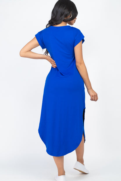 Cap Sleeve V Neck Maxi Dress - Wholesale Capella Apparel