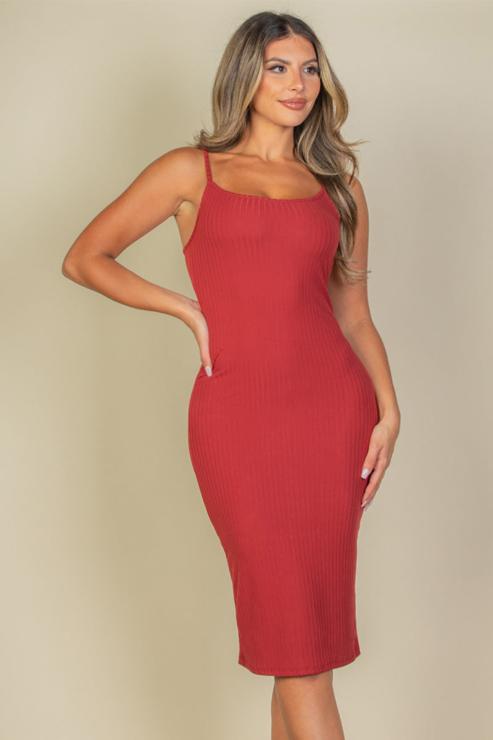 ribbed cami bodycon dress Ribbed Cami Mini Dress Ivory L/XL