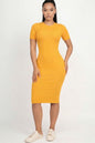 Ribbed Bodycon Midi Dress