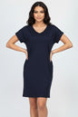 Cap Sleeve Pocket Mini Dress