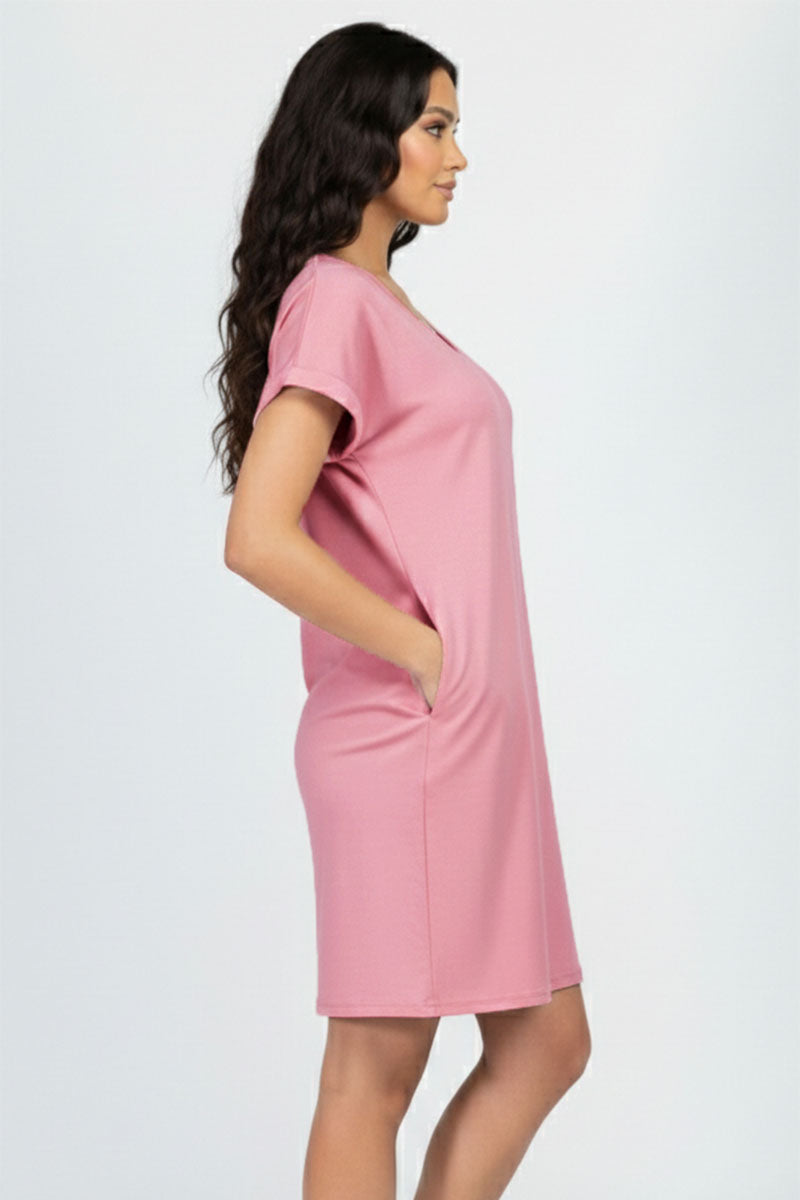 pink cap sleeve dress Sarah Alexandra CAP Sleeve DRESS: PRETTY IN PINK L