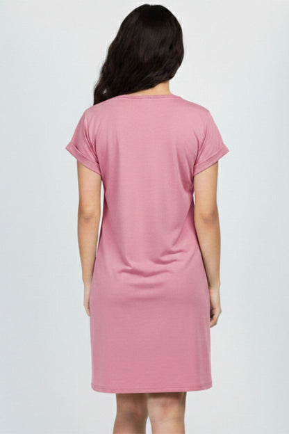 Cap Sleeve Pocket Mini Dress