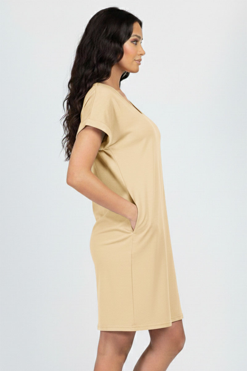 Cap Sleeve Pocket Mini Dress – Wholesale Capella Apparel