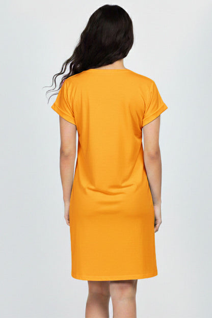 Cap Sleeve Pocket Mini Dress