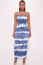 Stripe Tie-Dye Printed Maxi Dress