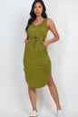 Drawstring Sleeveless Midi Dress - Wholesale Capella Apparel