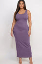 Plus Size Solid Basic Maxi Dress