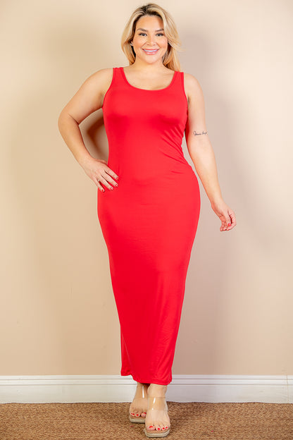 Plus Size Solid Basic Maxi Dress - Wholesale Capella Apparel