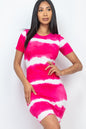 Tie-dye Print Bodycon Dress