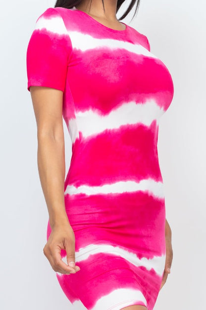 Tie-dye Print Bodycon Dress