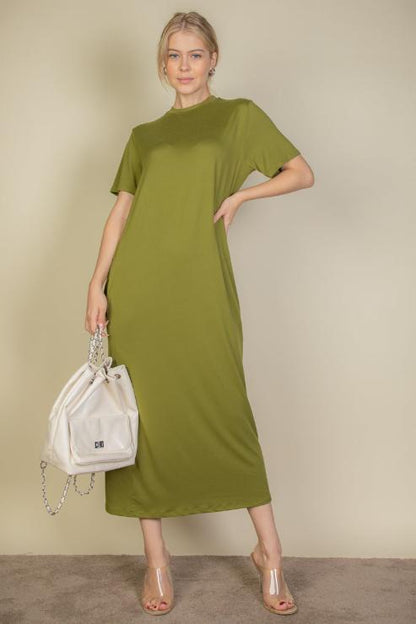 Side Pocket Tee Dress - Wholesale Capella Apparel