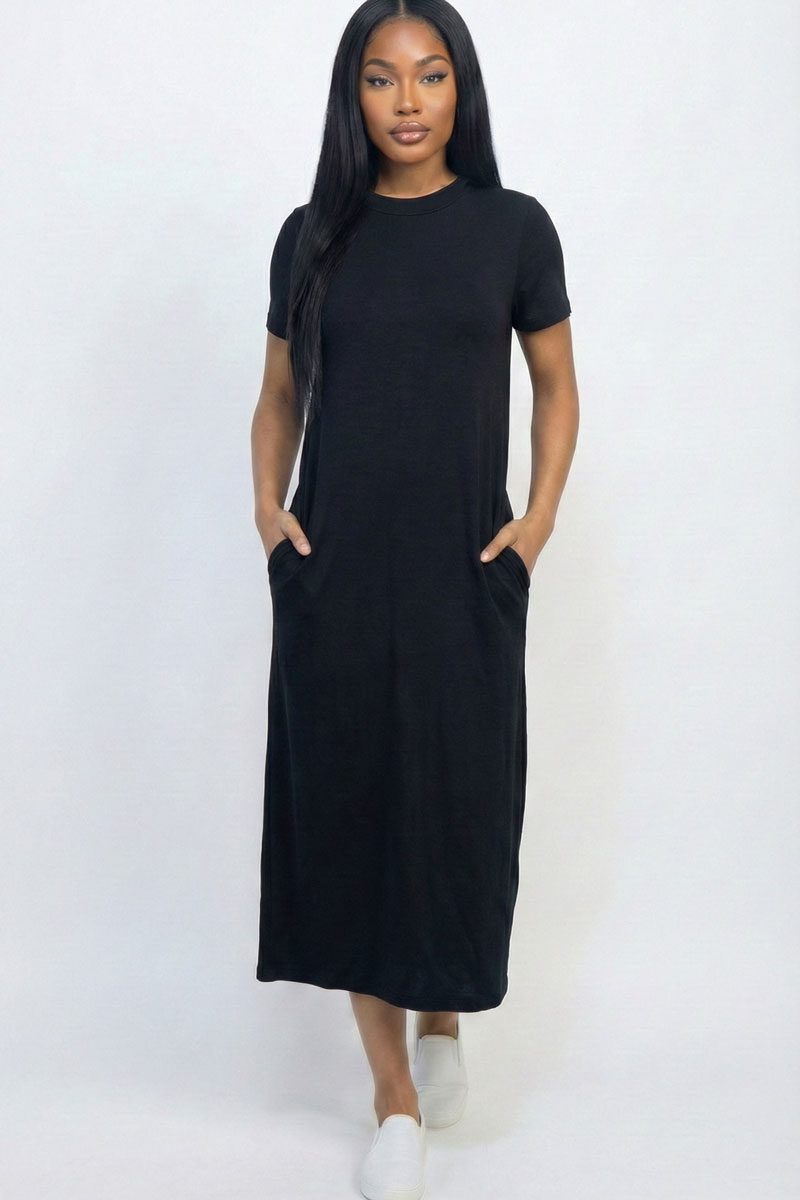 Side Pocket Tee Dress