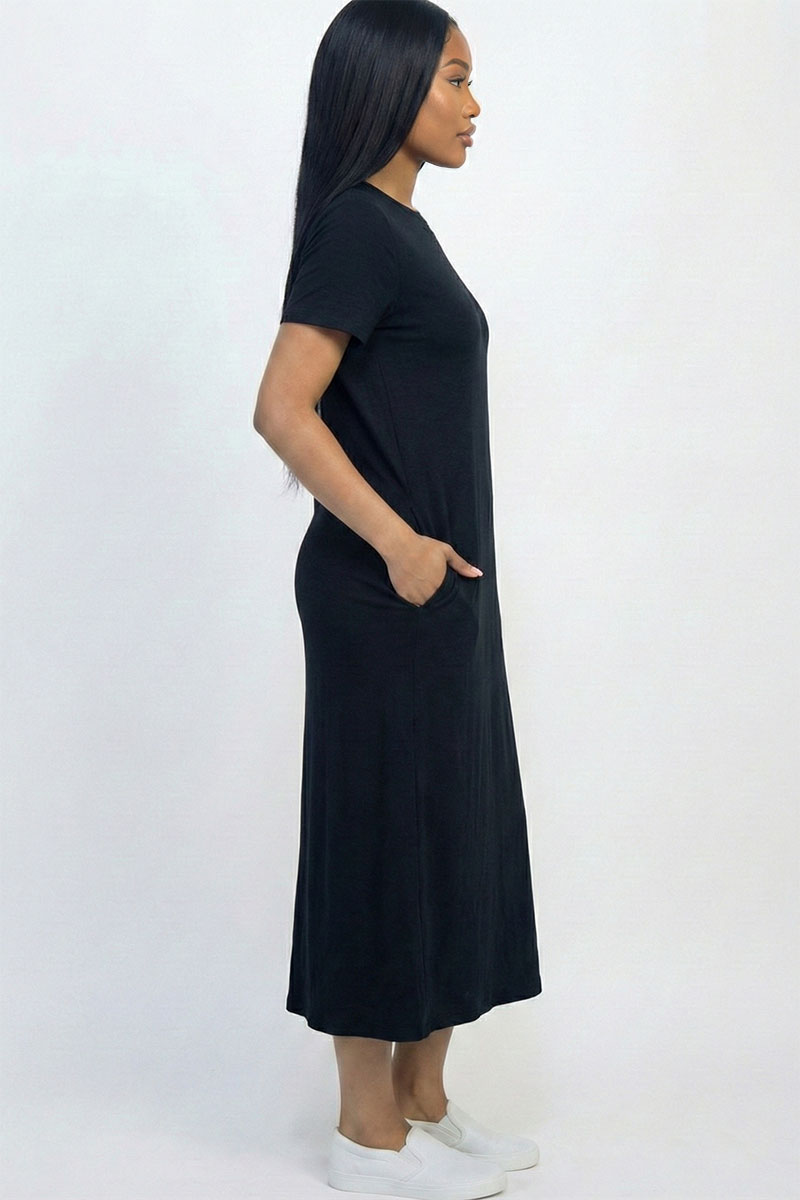 Side Pocket Tee Dress