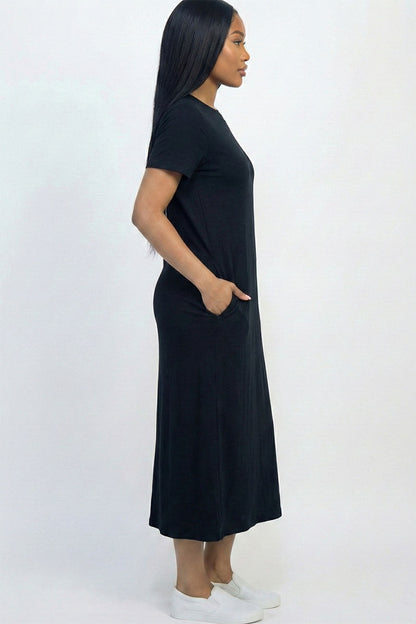 Side Pocket Tee Dress