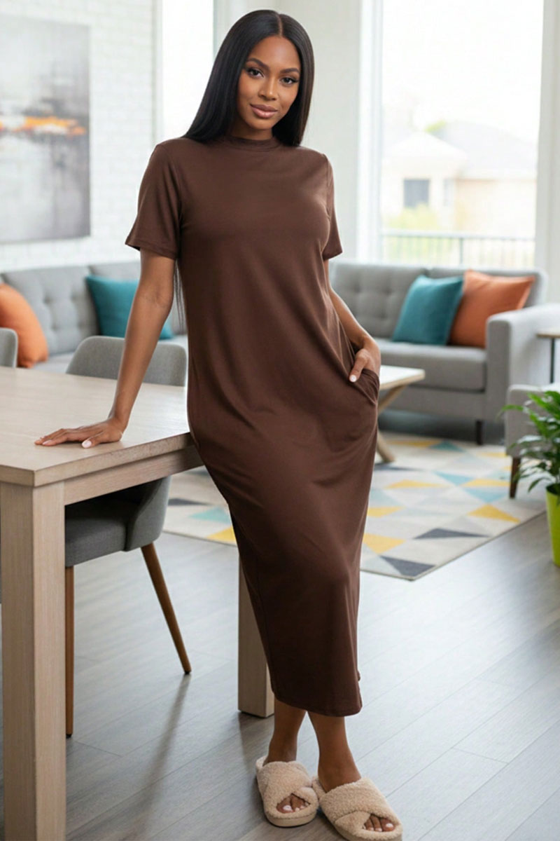 Side Pocket Tee Dress