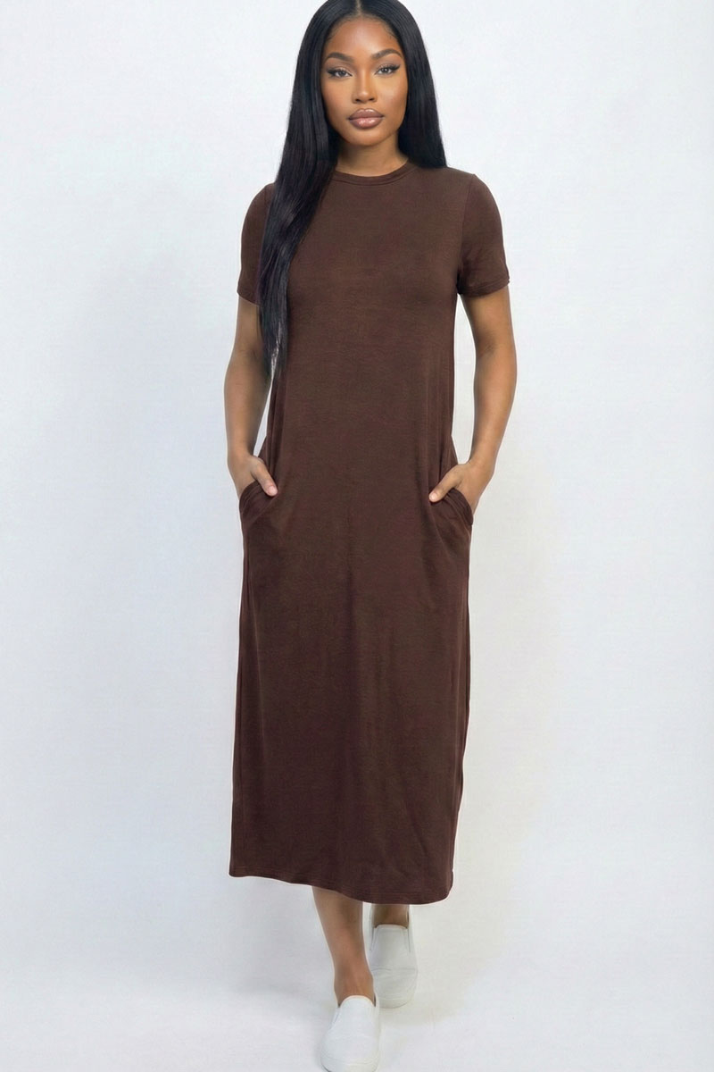 Side Pocket Tee Dress