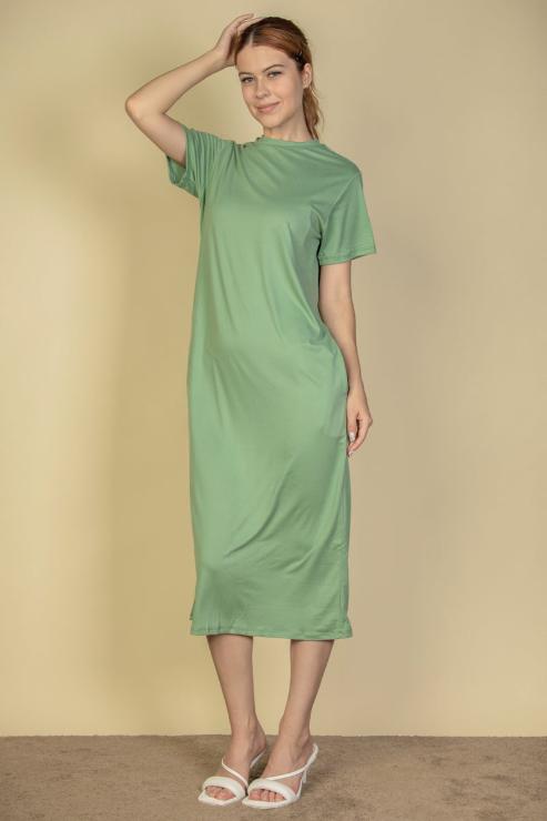 Side Pocket Tee Dress - Wholesale Capella Apparel