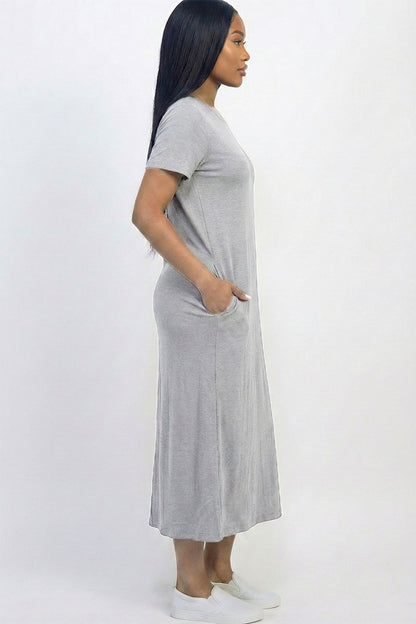 Side Pocket Tee Dress