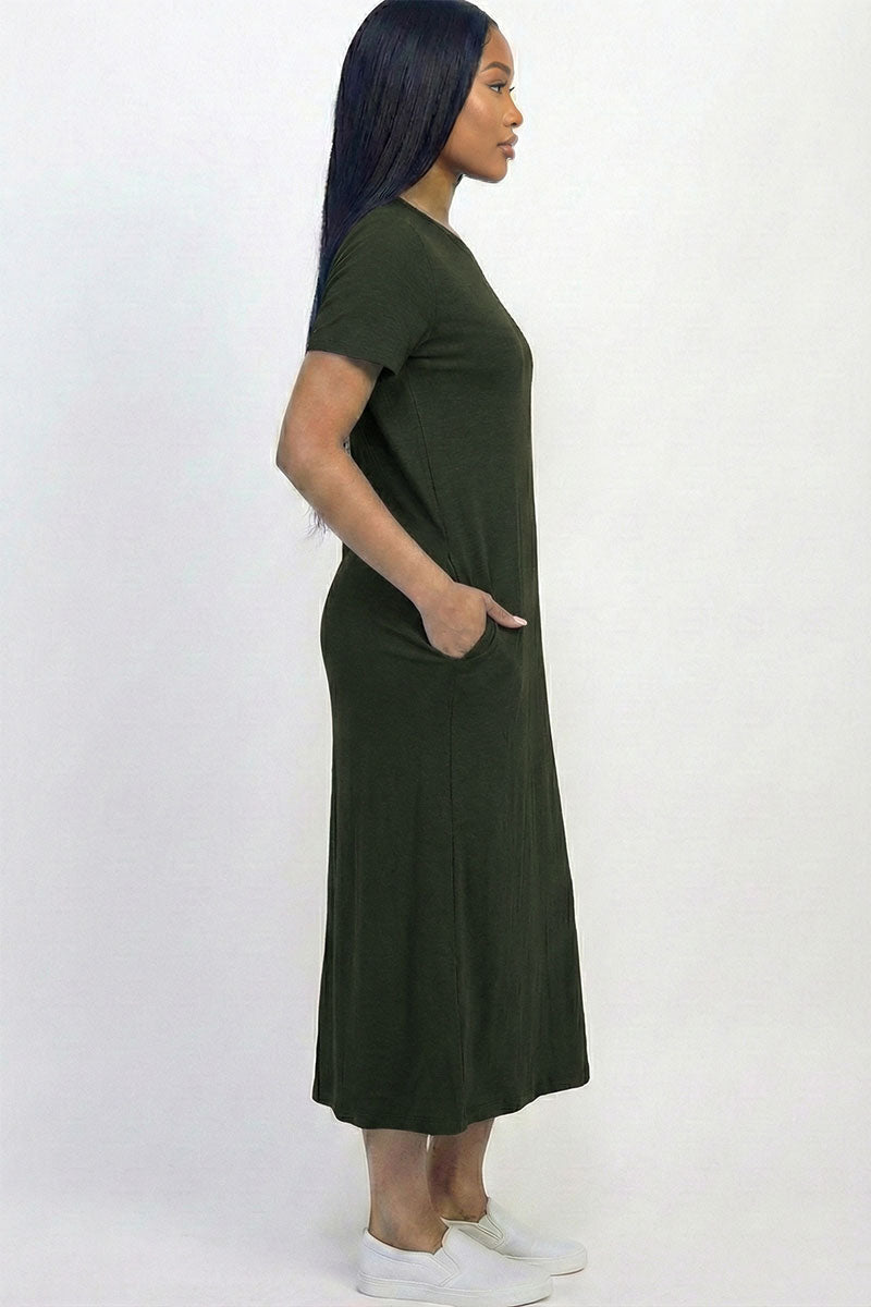 Side Pocket Tee Dress