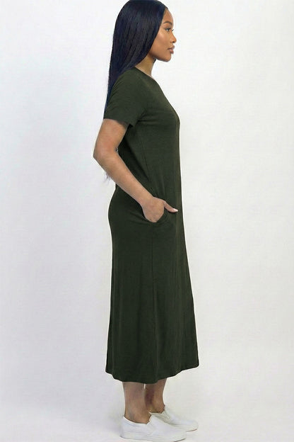 Side Pocket Tee Dress