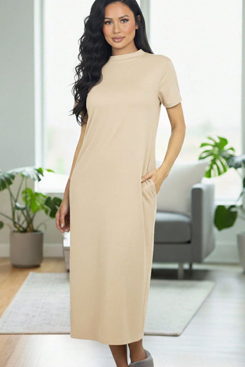 Side Pocket Tee Dress