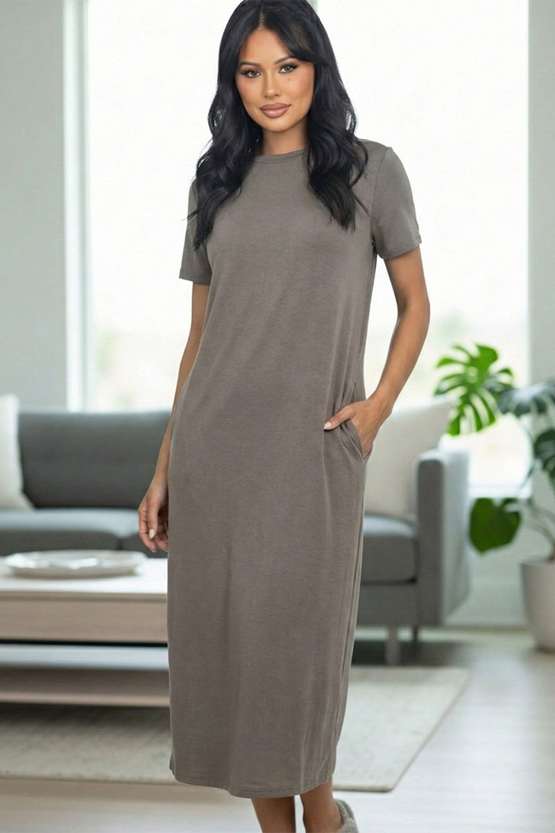 Side Pocket Tee Dress