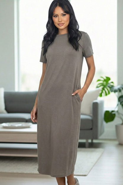 Side Pocket Tee Dress