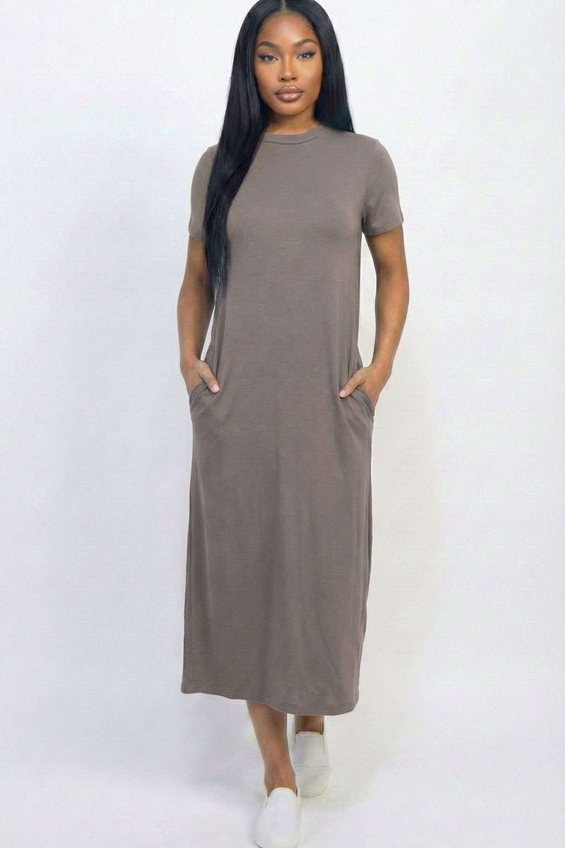 Side Pocket Tee Dress