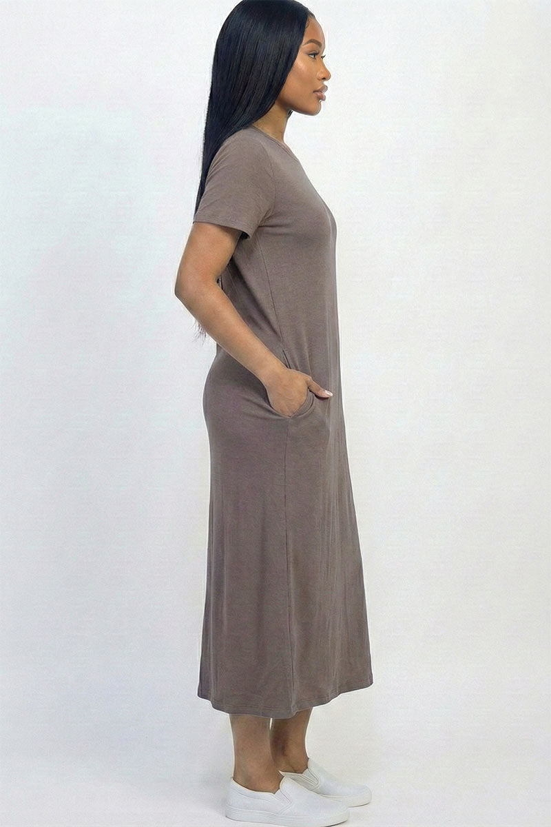 Side Pocket Tee Dress