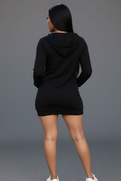 French Terry Hoodie Mini Dress