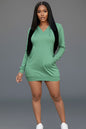 French Terry Hoodie Mini Dress