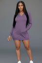French Terry Hoodie Mini Dress