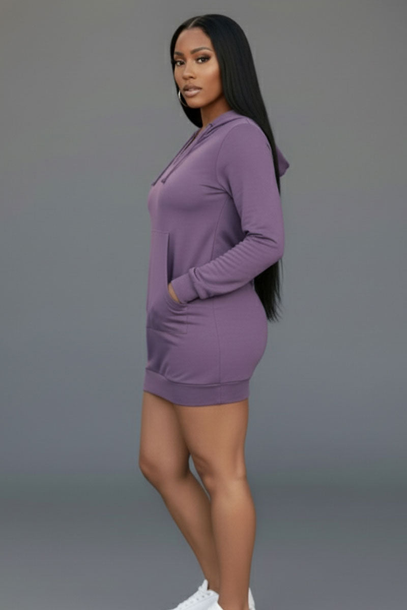 French Terry Hoodie Mini Dress