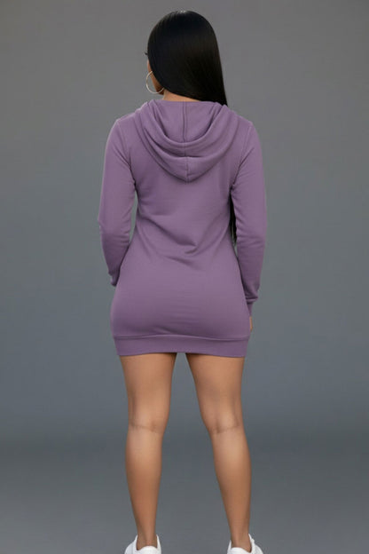 French Terry Hoodie Mini Dress