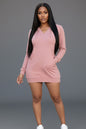 French Terry Hoodie Mini Dress