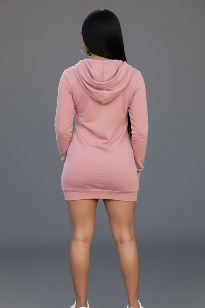French Terry Hoodie Mini Dress
