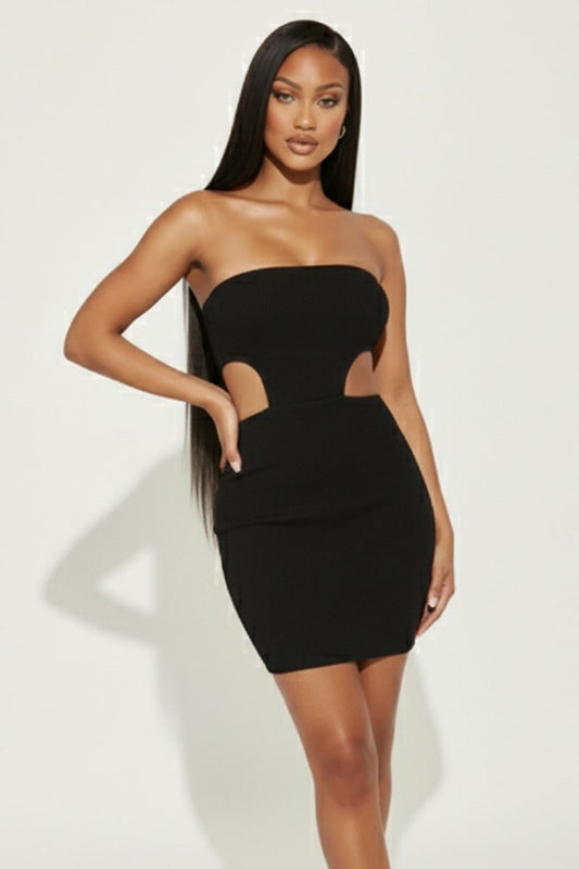 Cut Out Bandeau Bodycon Mini Dress