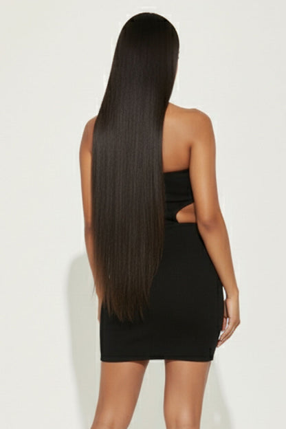 Cut Out Bandeau Bodycon Mini Dress - Black / L Cut Out Bandeau Bodycon Mini Dress - Black / L