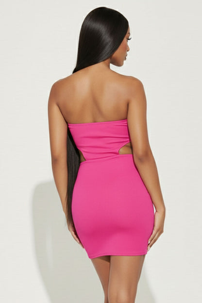 Cut Out Bandeau Bodycon Mini Dress