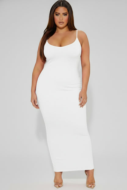 Plus Ribbed Mermaaid Hem Cami Dress