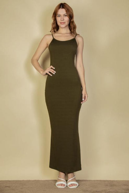 Ribbed Mermaid Hem Camisole Maxi Dress - Capella Apparel