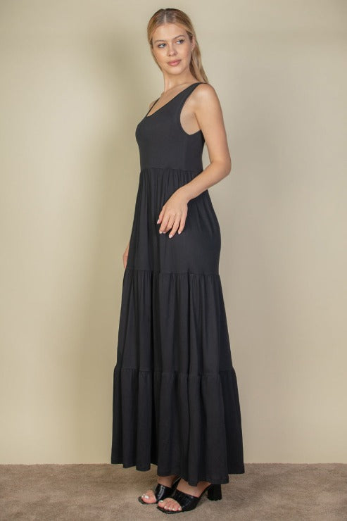 Solid Layered Hem Dress Wholesale Capella Apparel Solid Layered Hem Dress Wholesale Capella Apparel