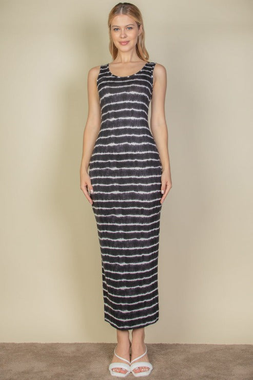 Tie Dye Printed Tank Bodycon Maxi Dress – Wholesale Capella Apparel